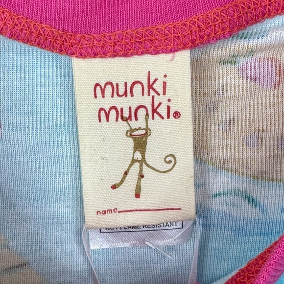 Munki Munki Toddler Girls Blue Pink Food Pattern One Piece LS Pajamas Pj Sz. 2T - Picture 6 of 15